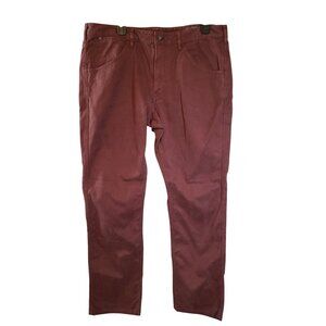 Bonobos Mens Straight Burgundy Pants‎ 35x32 Cotton & Elastane